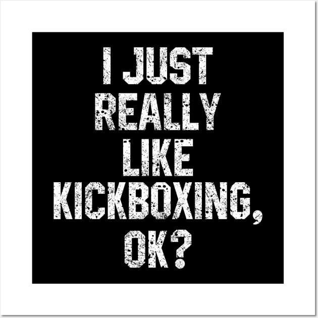 I Just Really Like Kickboxing, Ok? Wall Art by 2tomsbro